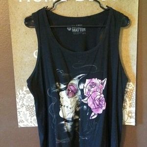 Purple Candy Skull Tank
